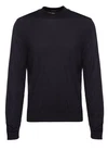 BOSS Strickpullover Bjarno-L Schwarz/Dunkelblau/Dunkelgrau