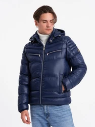 OMBRE Steppjacke Dunkelblau/Blau/Hellblau