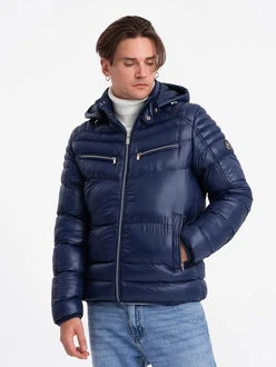 OMBRE Steppjacke Dunkelblau/Blau/Hellblau