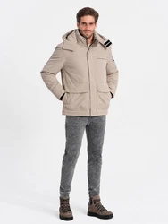OMBRE Herrenjacke Beige/Khaki
