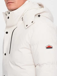 Ombre Winterjacke mit abnehmbarer Kapuze und Cargotaschen black
