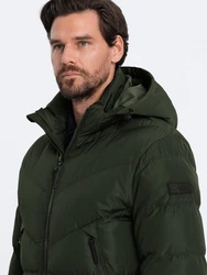 OMBRE Steppjacke Dunkelgrün/Grün