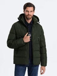 OMBRE Steppjacke Dunkelgrün/Grün
