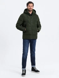 OMBRE Steppjacke Dunkelgrün/Grün