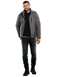 Kurzjacke Jacke mit abnehmbarer Kapuze