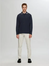 SELECTED HOMME Poloshirt SLHCLEMENTS DETAIL Dunkelblau/Blau/Hellblau