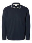 SELECTED HOMME Poloshirt SLHCLEMENTS DETAIL Dunkelblau/Blau/Hellblau