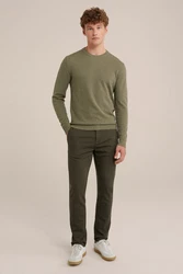 WE Fashion Sweater Dunkelgrün/Khaki/Grün