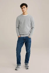 WE Fashion Sweater Grau/Hellgrau