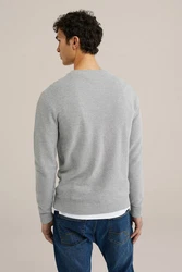 WE Fashion Sweater Grau/Hellgrau