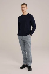 WE Fashion Sweater Dunkelblau/Schwarz/Blau