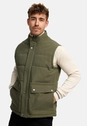 Indicode Steppweste INBellmil Dunkelgrün/Braun/Khaki