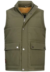 Indicode Steppweste INBellmil Dunkelgrün/Braun/Khaki