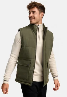 Indicode Steppweste INBellmil Dunkelgrün/Braun/Khaki