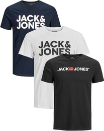 T-Shirt Stilvolles Slim-Fit oder Regular Shirt mit Printdruck (3er-Pack) Printdruck
