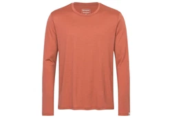 Kaipara Langarmshirt Merino Longsleeve Herren Regularfit Orange/Rosa/Rot/Braun