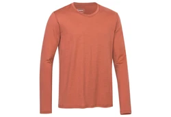 Kaipara Langarmshirt Merino Longsleeve Herren Regularfit Orange/Rosa/Rot/Braun