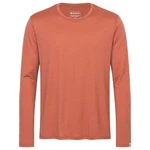 Kaipara Langarmshirt Merino Longsleeve Herren Regularfit Orange/Rosa/Rot/Braun