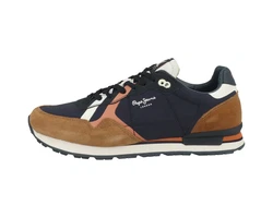 Pepe Jeans Brit Road Sneaker Blau/Braun/Hellblau