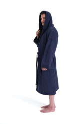 Bruno Banani Herrenbademantel Clement Dunkelblau/Blau
