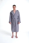 Bruno Banani Herrenbademantel Clement Dunkelblau/Blau/Grau/Lila/Dunkelgrau