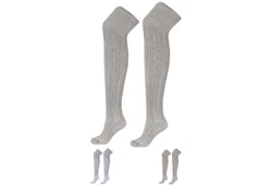 German Wear Trachtensocken GW250 Grau/Hellgrau/Silber/Beige