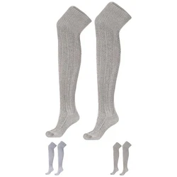 German Wear Trachtensocken GW250 Grau/Hellgrau/Silber/Beige