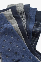 Next Kurzsocken Herrensocken 7er-Pack Dunkelblau/Grau