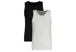 GANT Herren Unterhemd 2er Pack TANK TOP schwarz/weiß