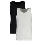 GANT Herren Unterhemd 2er Pack TANK TOP schwarz/weiß