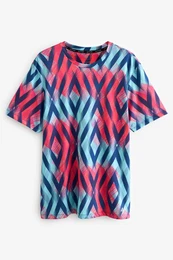 Bandeau-Bikini-Top Sportshirt mit Aufdruck (1-St)
