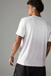 Next Bandeau-Bikini-Top Sportshirt mit Aufdruck Weiß/Grau/Creme