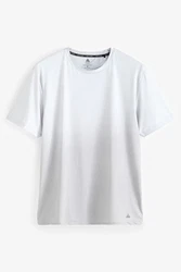 Next Bandeau-Bikini-Top Sportshirt mit Aufdruck Weiß/Grau/Creme