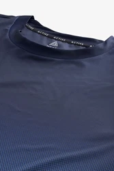 Next Bandeau-Bikini-Top Sportshirt mit Aufdruck Dunkelblau/Blau