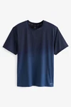 Next Bandeau-Bikini-Top Sportshirt mit Aufdruck Dunkelblau/Blau