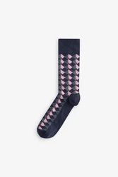 Next Bandeau-Bikini-Top Kurzsocken Gemusterte Socken im 5er-Pack Dunkelblau/Mischfarben