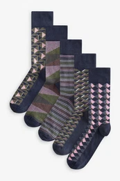 Bandeau-Bikini-Top Gemusterte Socken im5er-Pack (1-St)
