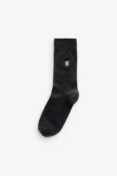 Next Socken mit Stickerei Schwarz