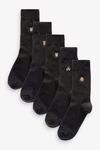 Next Socken mit Stickerei Schwarz