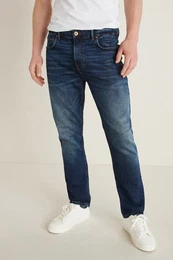 Bandeau-Bikini-Top Slim Fit Stretch-Jeans im Vintage-Look (1-St)