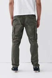 Next Bandeau-Bikini-Top Authentische Stretch-Cargohose (1-St) Dunkelgrün/Khaki/Grün