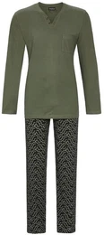Schlafanzug Herren Pyjama lang (2 tlg) Modisches Design