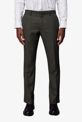 Next Anzughose Slim Fit strukturiert Khaki/Dunkelgrün