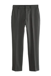 Next Anzughose Slim Fit strukturiert Khaki/Dunkelgrün