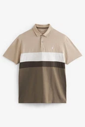 Bandeau-Bikini-Top Poloshirt mit breitem Bruststreifen (1-St)
