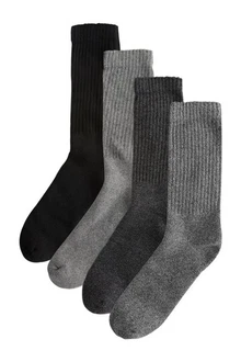 Next Schwere Socken 4er-Pack Schwarz/Dunkelgrau/Grau