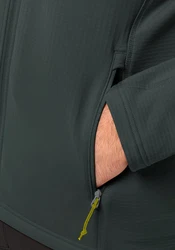 Jack Wolfskin Fleecejacke KOLBENBERG FZ Neonfarben/Dunkelgrau/Gelb/Grau/Dunkelgrün