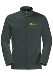 Jack Wolfskin Fleecejacke KOLBENBERG FZ Neonfarben/Dunkelgrau/Gelb/Grau/Dunkelgrün