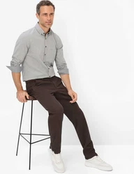 EUREX by BRAX Hose Style JIM Khaki/Dunkelbraun/Dunkelgrün/Braun