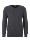 John Devin Strickpullover Strukturstrick Dunkelgrau/Dunkelblau/Grau